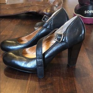 Frye Black Mary Janes